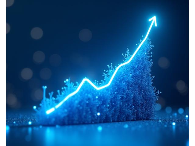 Data visualization showing predictive analytics for employee success.