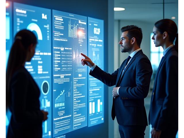 Team collaborating on a digital talent acquisition platform with AI elements